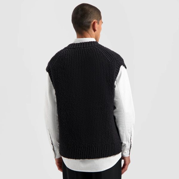 Olaf Knitted Vest Zwart