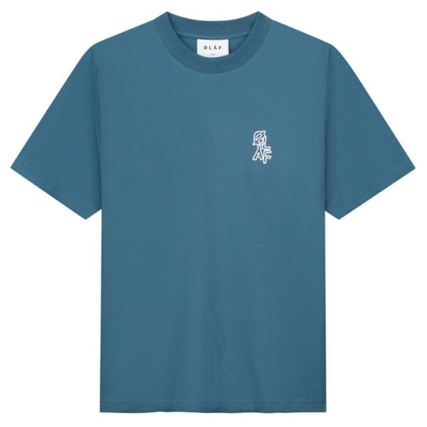Olaf Layered Logo T-shirt Blauw
