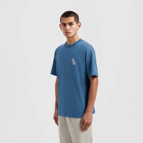 Olaf Layered Logo T-shirt Blauw