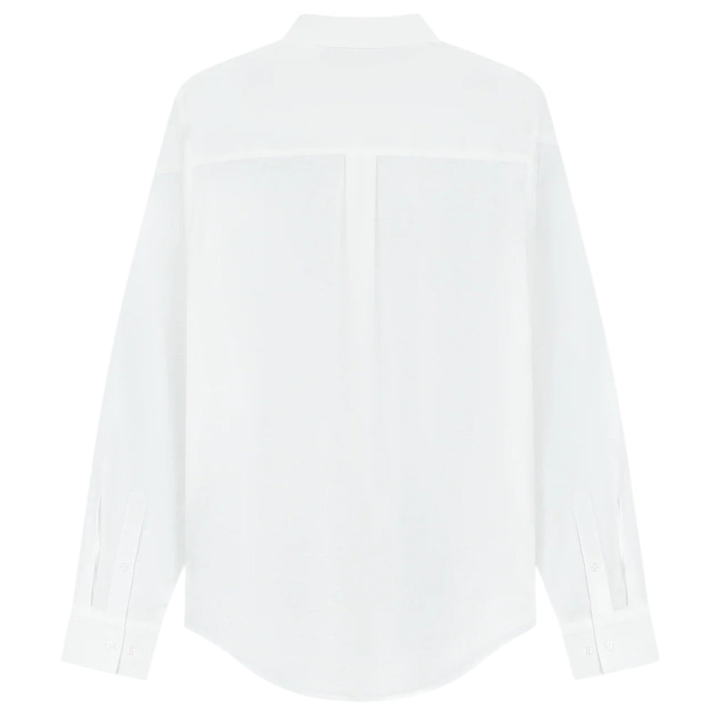 Olaf Linen Blend Relaxed Overhemd Wit