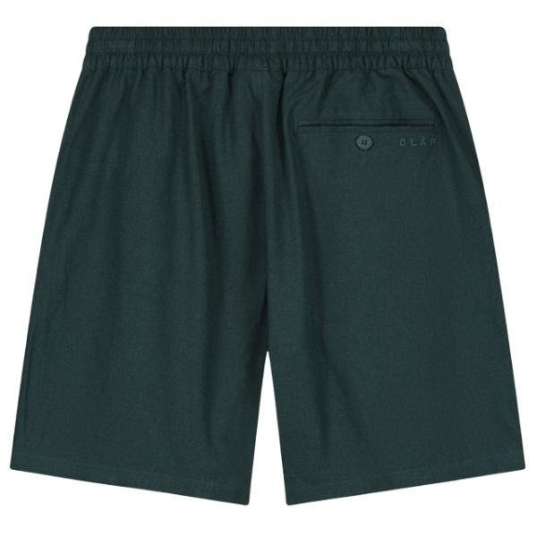 Olaf Linen Korte Broek Donker Groen