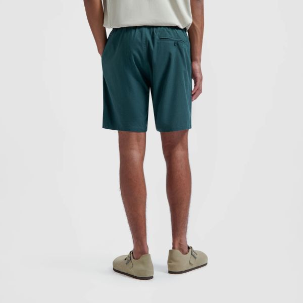 Olaf Linen Korte Broek Donker Groen