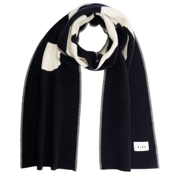 Olaf Logo Sjaal Navy/Off White