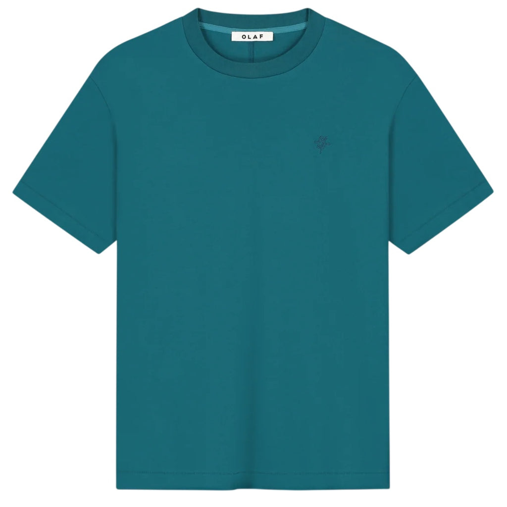 Olaf Monogram Boxy T-shirt Blauw