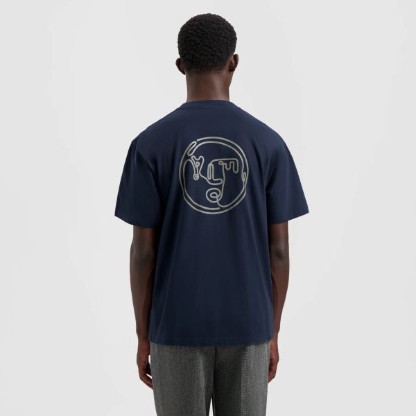 Olaf Nostalgia Face T-shirt Navy