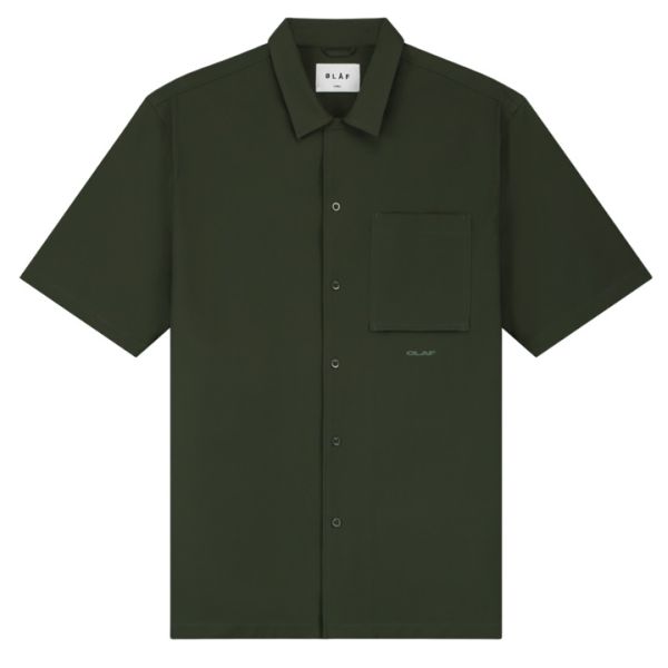 Olaf Nylon Overhemd Donker Groen