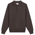 Olaf Oversized Knitted Longsleeve Polo Bruin