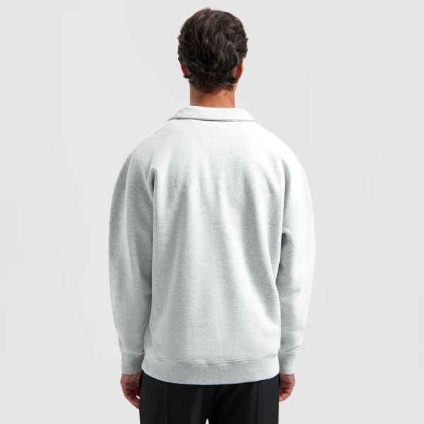 Olaf Oversized Longsleeve Polo Grijs