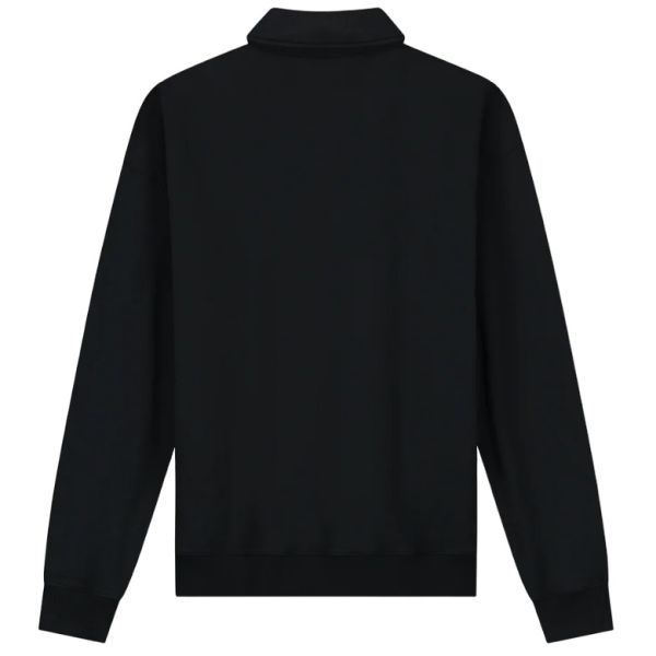 Olaf Oversized Longsleeve Polo Zwart