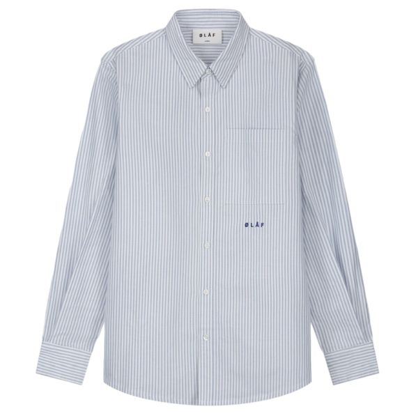 Olaf Oxford Stripe Overhemd Blauw/Wit