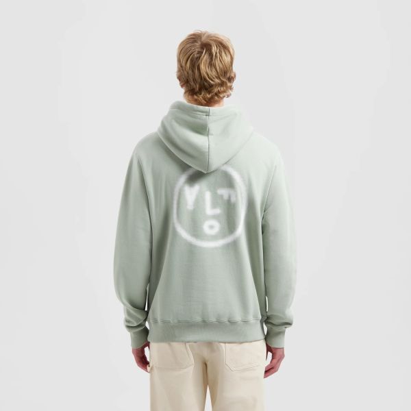 Olaf Pixelated Face Hoodie Licht Groen