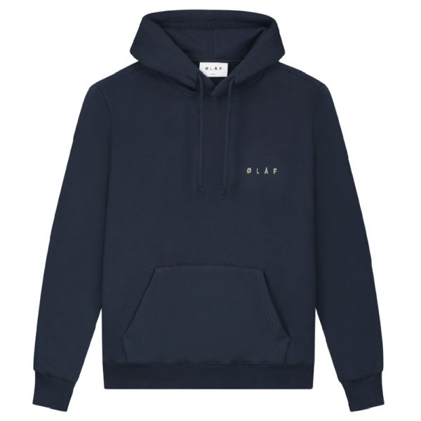Olaf Pixelated Face Hoodie Navy