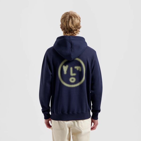 Olaf Pixelated Face Hoodie Navy