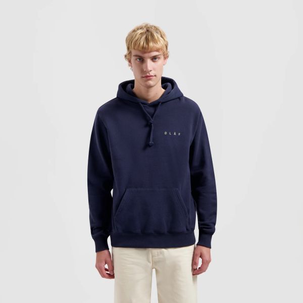 Olaf Pixelated Face Hoodie Navy