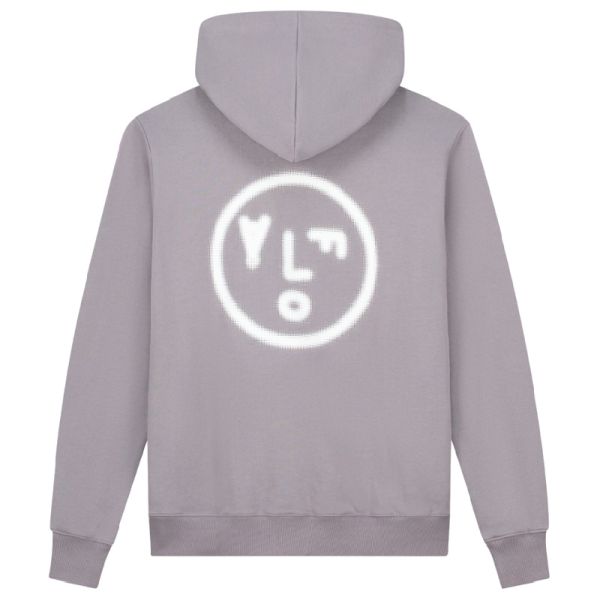 Olaf Pixelated Face Hoodie Paars/Grijs