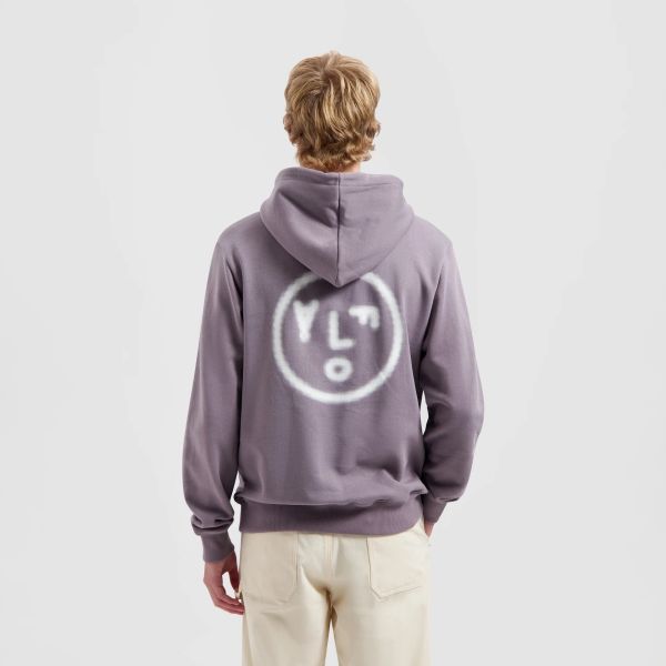 Olaf Pixelated Face Hoodie Paars/Grijs