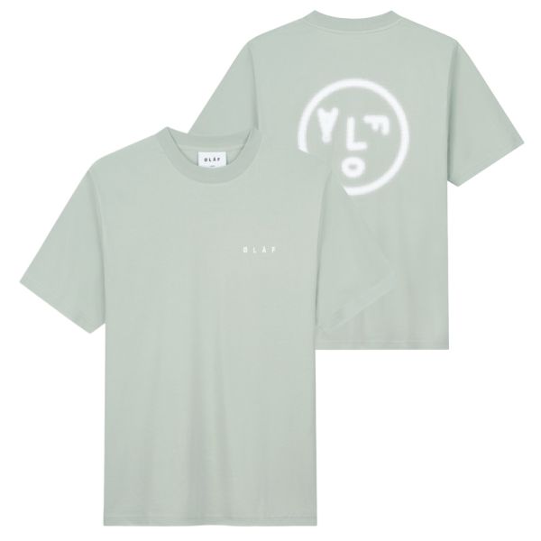 Olaf Pixelated Face T-shirt Licht Groen
