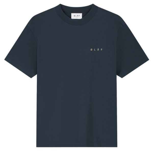 Olaf Pixelated Face T-shirt Navy