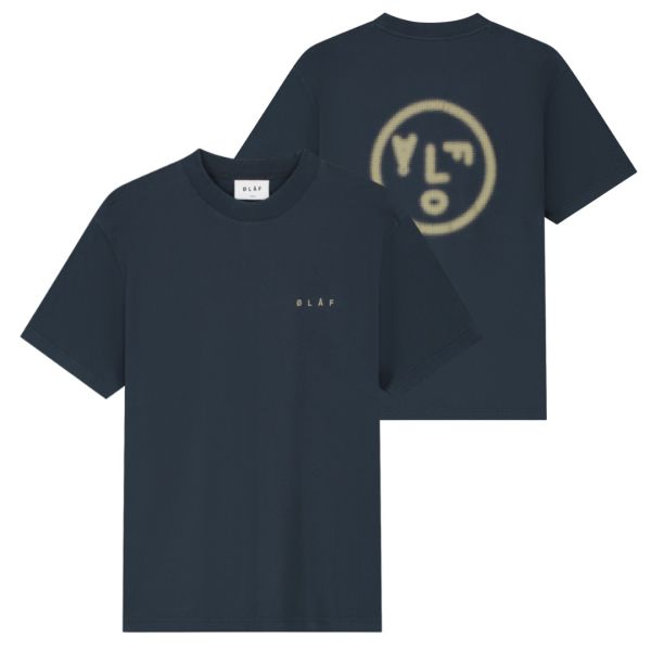 Olaf Pixelated Face T-shirt Navy