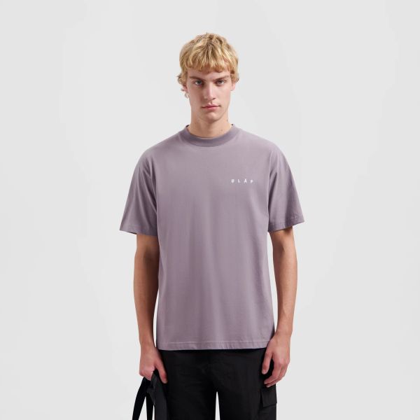 Olaf Pixelated Face T-shirt Paars/Grijs