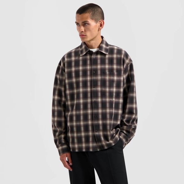 Olaf Plaid Boxy Overhemd Bruin