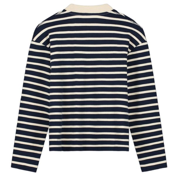 olaf pocket stripe longsleeve navy