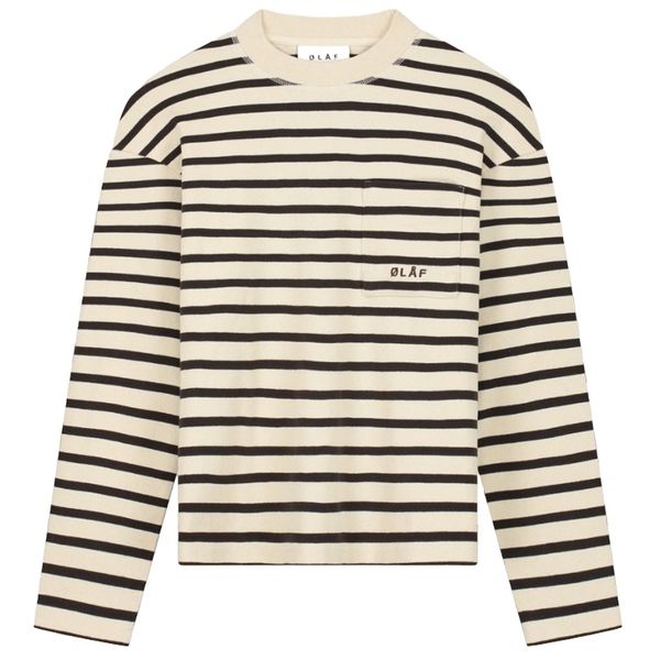 olaf pocket stripe longsleeve off white