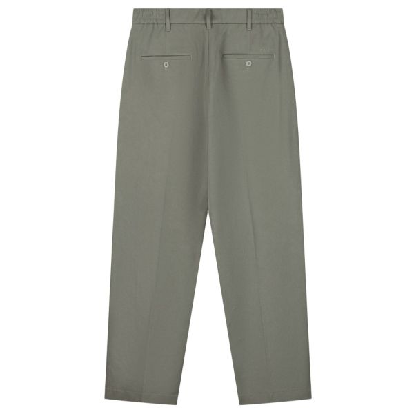 Olaf Regular Pleated Chino Donker Groen