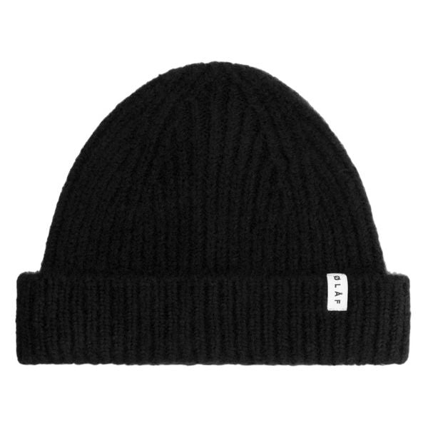 Olaf rib muts zwart