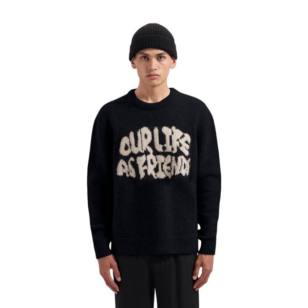 Olaf rib muts zwart