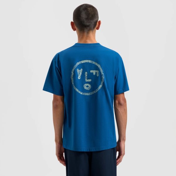 Olaf Scribble Face T-shirt Blauw