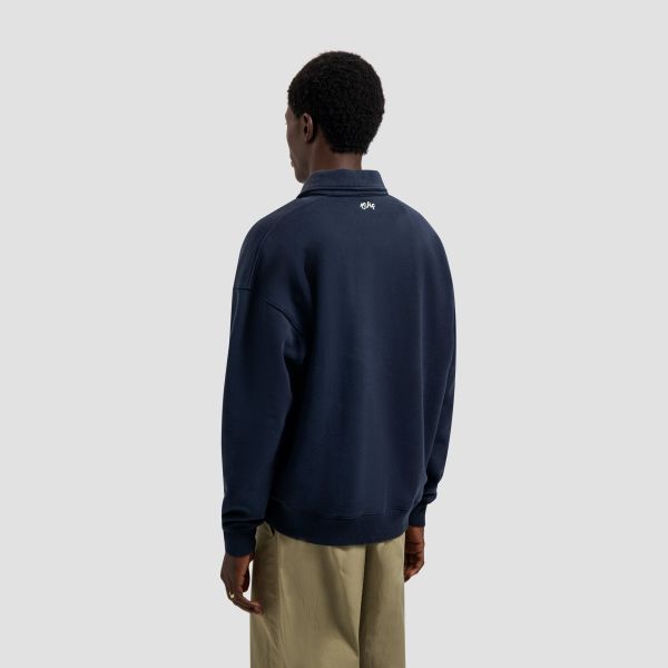 Olaf Script Friends Oversized Polo Navy