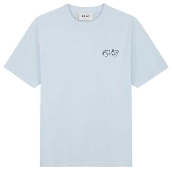 Olaf Script T-shirt Licht Blauw
