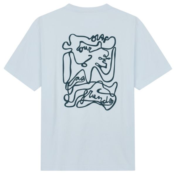Olaf Script T-shirt Licht Blauw