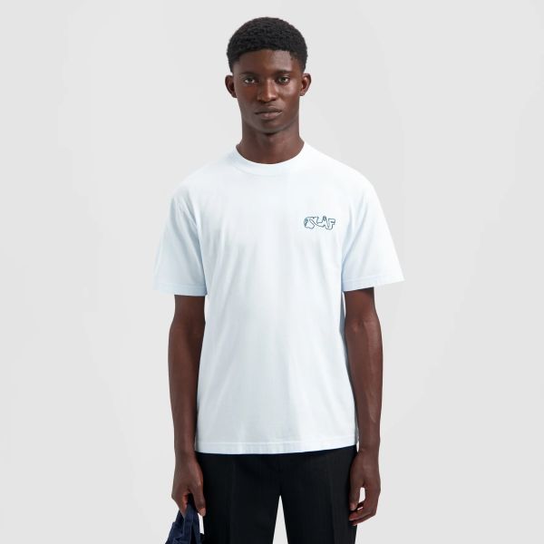 Olaf Script T-shirt Licht Blauw