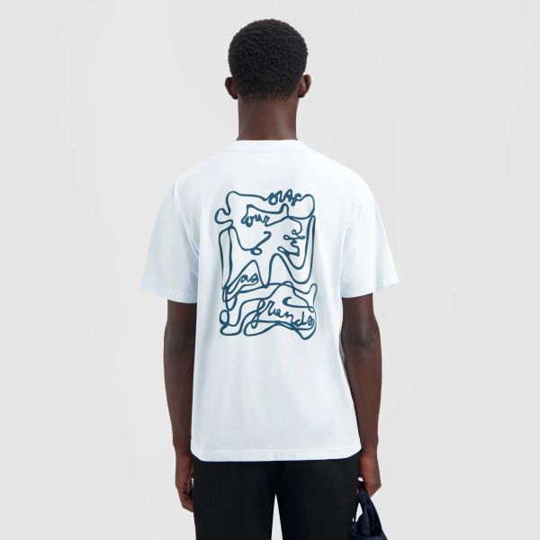 Olaf Script T-shirt Licht Blauw