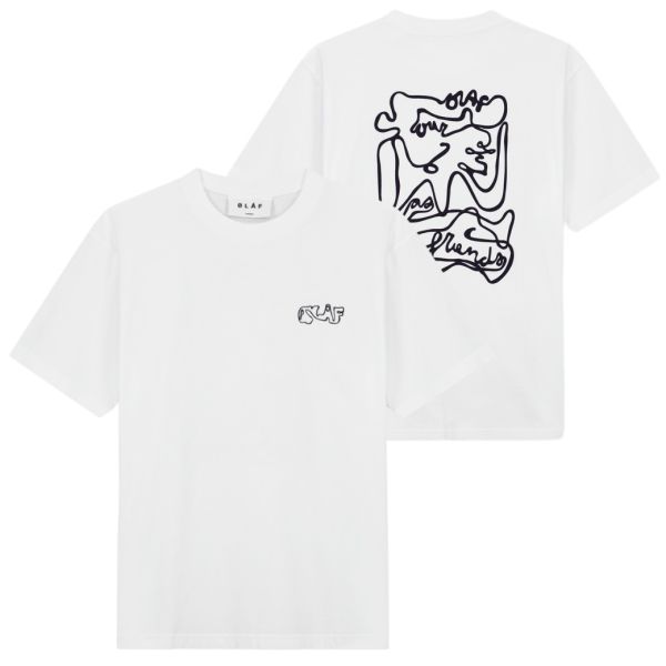 Olaf Script T-shirt Wit