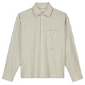 Olaf Seersucker Boxy Overshirt Off White