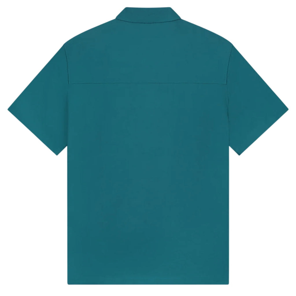 Olaf Seersucker Camp Overhemd Blauw