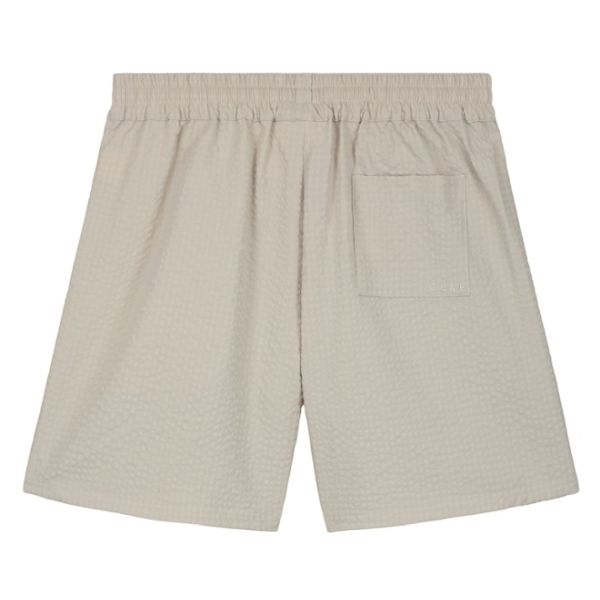 Olaf Seersucker Korte Broek Beige