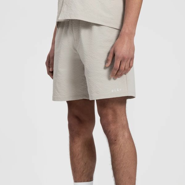 Olaf Seersucker Korte Broek Grijs