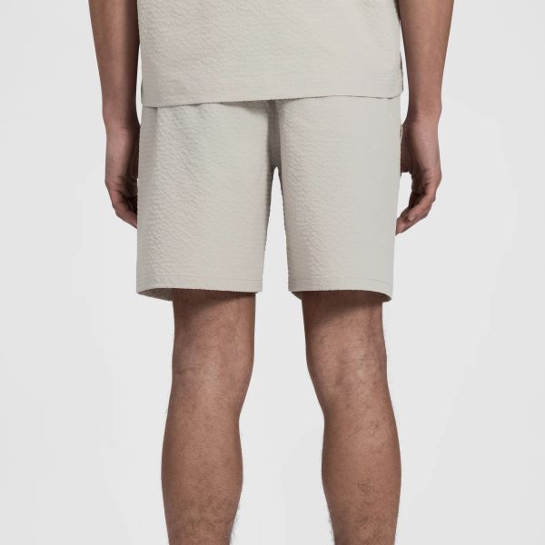 Olaf Seersucker Korte Broek Grijs
