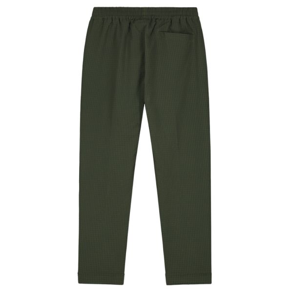 Olaf Seersucker Slim Broek Groen