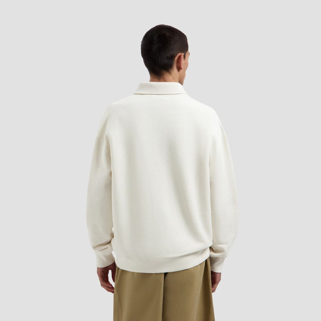 Olaf Signature Oversized Longsleeve Polo Off White