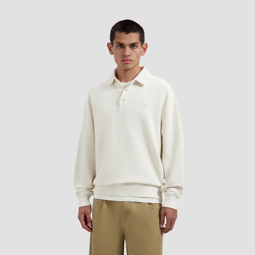 Olaf Signature Oversized Longsleeve Polo Off White