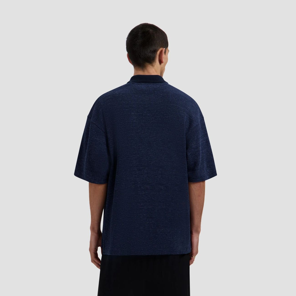 Olaf Signature Texture Polo Navy
