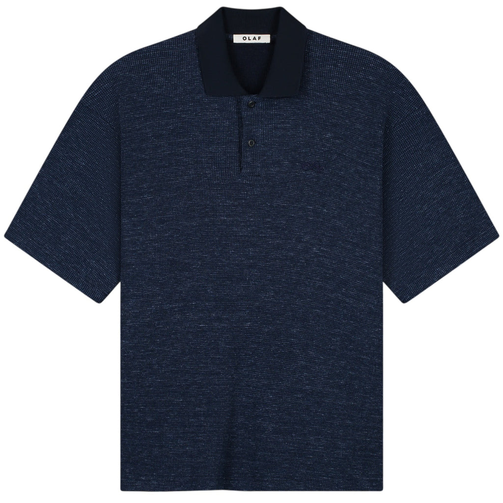 Olaf Signature Texture Polo Navy