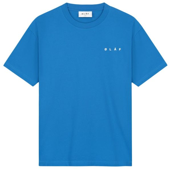 Olaf Spiral Face T-shirt Blauw