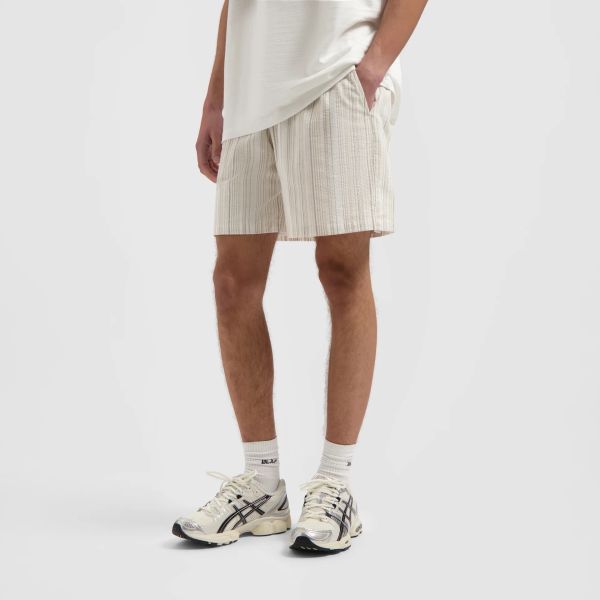 Olaf Stripe Korte Broek Bruin/Wit
