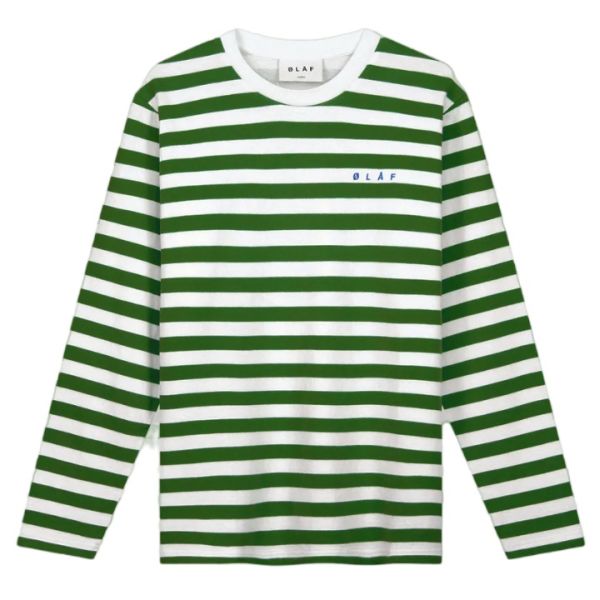 Olaf Stripe Longsleeve T-shirt Groen/Wit